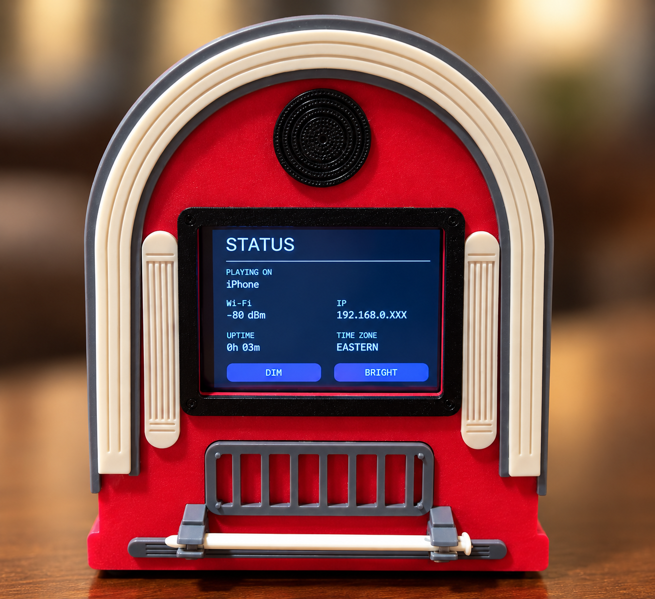 Spotify Jukebox system status screen